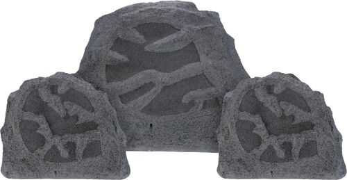 Rent to own Sonance - MAG Series - 2.1 Outdoor Rock Speaker System - Charcoal Gray Granite