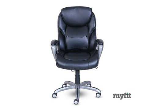 Rent To Own - Serta - My Fit Executive Office Chair with Active Lumbar Support - Black