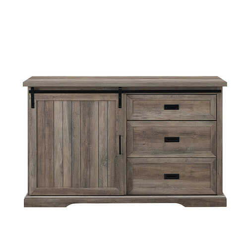 Rent to own Walker Edison - 56” Industrial Farmhouse Stand for TV's up to 60” - Grey Wash