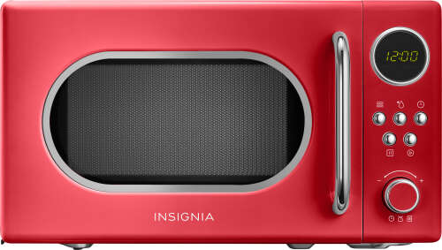 Insignia™ - 0.7 Cu. Ft. Compact Microwave - Cherry Red