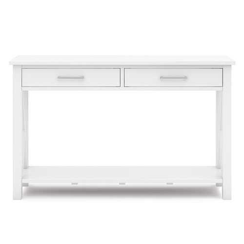 Rent to own Simpli Home - Kitchener Console Sofa Table - White