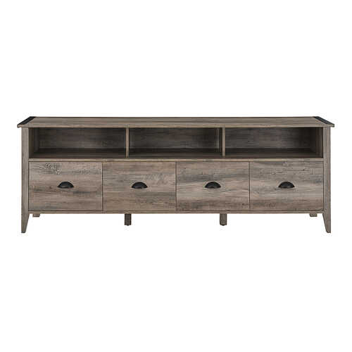 Rent to own Walker Edison - Industrial Farmhouse TV Stand for TV's up to 80" - Grey Wash