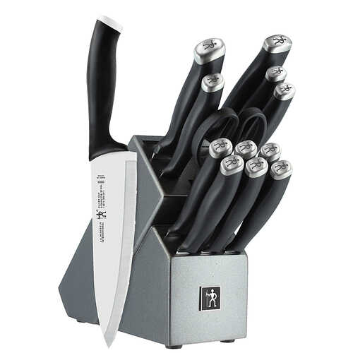 J.A. HENCKELS INTERNATIONAL - Henckels Silvercap 14-pc Knife Block Set - Black