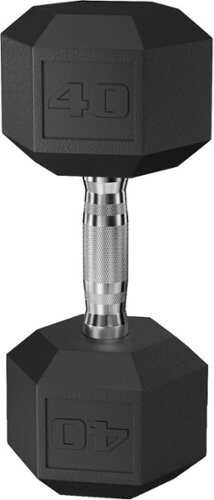 Stack Fitness - 40LB Hex Dumbbell - Black