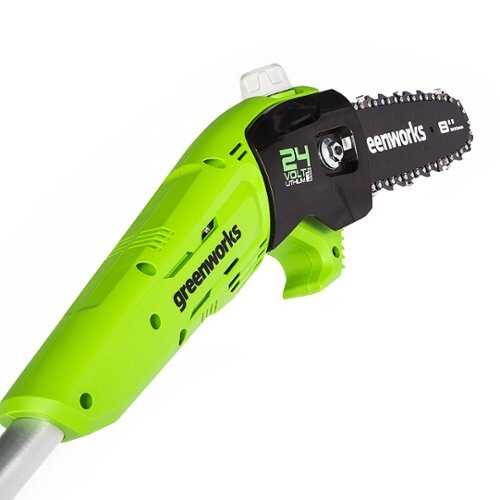 Rent to own Greenworks - 8 in. 24-Volt Polesaw (Battery and Charger Not Included) - Black/Green