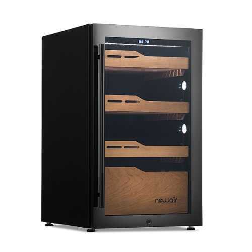Rent to own NewAir - 840 Count Cigar Humidor Wineador with Built-in Humidification System and Opti-Temp Heating & Cooling Function - Black