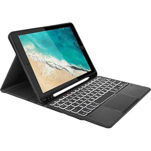 Rent to own SaharaCase - Keyboard Case with Mouse Pad for Apple iPad 10.2" (9th Generation 2021) - Black