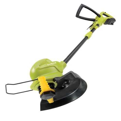 Rent to own Sun Joe - 24V iON+ 10-in. 2.0Ah Cordless SharperBlade Stringless Lawn Trimmer Core Tool - Green