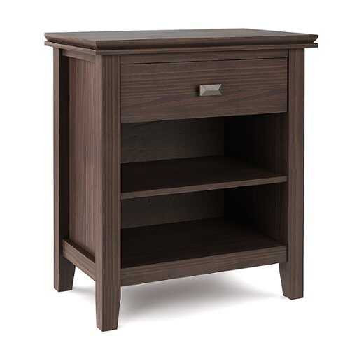 Rent to own Simpli Home - Night Stand, Bedside table - Warm Walnut Brown