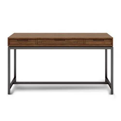Rent to own Simpli Home - Banting Mid Century Desk - Medium Saddle Brown