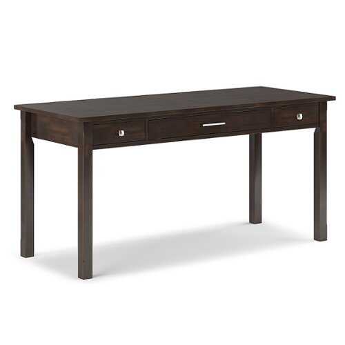 Rent to own Simpli Home - Avalon Large Desk - Tobacco Brown
