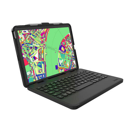 Rent to own ZAGG - Rugged Book Wireless Keyboard & Detachable Case for Apple iPad Air 10.9" (4th Gen) and iPad Pro 11" (1st, 2nd, 3rd Gen) - Black