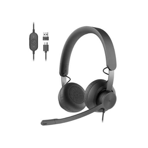 Rent to own Logitech - Zone 750 Wired Noise Canceling On-Ear Headset - Black