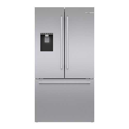 Rent to own Bosch - 500 Series 26 cu. ft. French Door Standard-Depth Refrigerator with External Water and Ice - Stainless steel