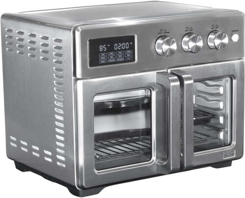 Bella Pro Series - 12-in-1 6-Slice Toaster Oven + 33-qt. Air Fryer with French Doors - Stainless Steel