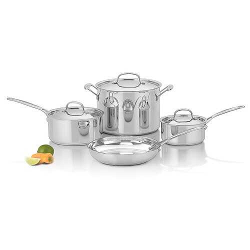 Cuisinart - Chef's Classic Nonstick Stainless 7 Piece Set - Stainless Steel