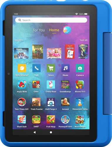 Amazon - Fire 7 Kids Pro - 7" Tablet – ages 6+ - 16GB - Sky Blue