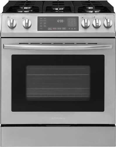 Rent to own Insignia™ - 4.8 Cu. Ft. Freestanding LP/Natural Gas Convection Range with Self Clean and Air Fry - Stainless steel