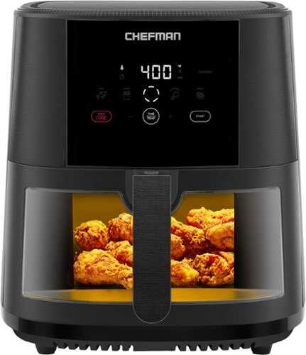 CHEFMAN - TurboFry® Touch Digital Air Fryer with Easy View Window, The Most Convenient & Healthy Way To Cook Oil-Free, 8 Qt, Black - Black