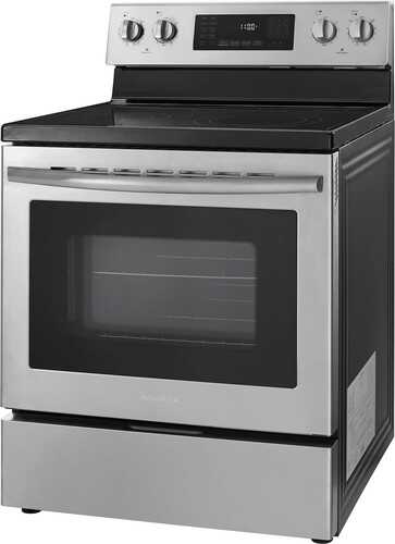 Rent to own Insignia™ - 4.8 Cu. Ft. Freestanding Electric Convection Range with Steam Cleaning - Stainless steel
