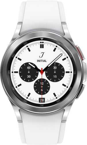 Samsung - Galaxy Watch4 Classic Stainless Steel Smartwatch 42mm LTE - Silver