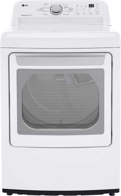 Rent To Own - LG - 7.3 Cu Ft Gas Dryer with Sensor Dry - White