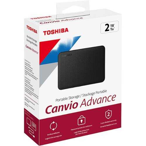 Rent to own Toshiba - Canvio Advance 2TB External USB 3.0 Portable Hard Drive - Black