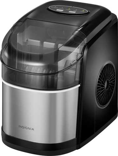 Insignia™ - 33 Lb. Portable Icemaker with Auto Shut-Off - Stainless Steel