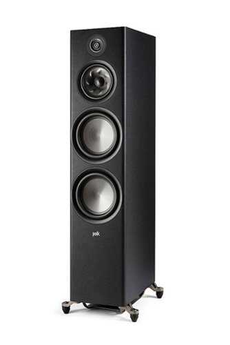 Polk Audio Polk Reserve Series R600 Floorstanding Tower Speaker, New 1  Pinnacle Ring Tweeter & Dual 6.5 Turbine Cone Woofers Black Reserve R600 