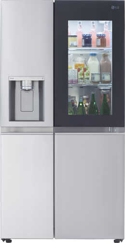 LG - 27 Cu Ft Side by Side Refrigerator with Craft Ice and Smart Wi-Fi - PrintProof Stainless Steel
