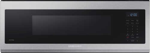 Rent to own Samsung - 1.1 cu. ft. Smart SLIM Over-the-Range Microwave with 400 CFM Hood Ventilation, Wi-Fi & Voice Control - Fingerprint Resistant Stainless Steel