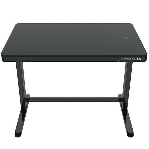 Koble - Juno 48" Electric Height-Adjustable Desk with Frame and Black Glass Top - Black