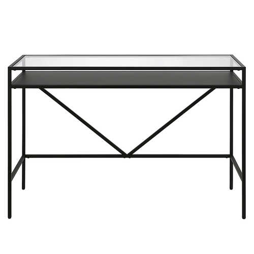 Camden&Wells - Baird 46" Desk with Metal Shelf - Blackened Bronze