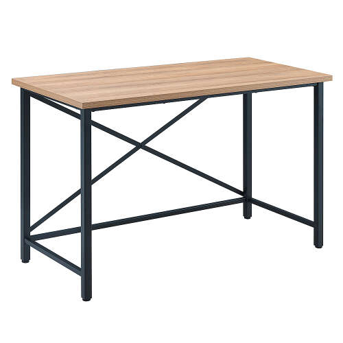 Camden&Wells - Martina Black and Golden Oak Desk - Black/Golden Oak