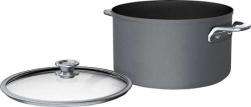 Ninja - Foodi NeverStick® Premium Anti-Scratch Nest System, 8-Quart Stock Pot with Glass Lid - Black