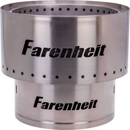 Farenheit - Flare 13.5-in Fire Pit - Silver