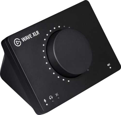Elgato - Wave XLR – mic interface, XLR/USB-C, anti-clipping, 75 dB preamp, capacitive mute, Wave Link digital mixing app - Black