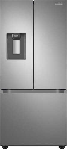 Samsung - 22 cu. ft. Smart 3-Door French Door Refrigerator with External Water Dispenser - Fingerprint Resistant Stainless Steel