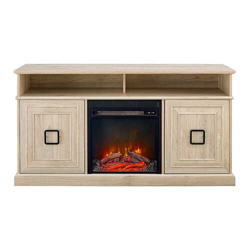 Rent to own Walker Edison - 58” Modern Fireplace TV Stand for TVs up to 65” - Birch