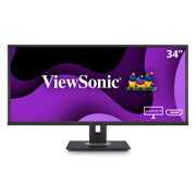 ViewSonic VG3448 34 Inch Ultra-Wide 21:9 WQHD Ergonomic Monitor with HDMI DisplayPort USB, 40 Degree Tilt and FreeSync for Home and Office