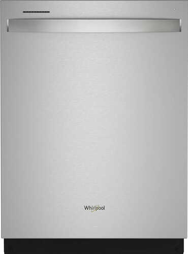 Whirlpool - 24" Top Control Built-In Dishwasher with Stainless Steel Tub, Large Capacity with Tall Top Rack, 50 dBA - Fingerprint Resistant Stainless Steel