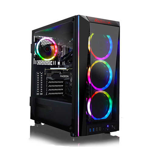 CLX - SET Gaming Desktop - AMD Ryzen 9 5900X - 32GB Memory - Radeon RX 6700 XT - 500GB NVMe M.2 SSD + 4TB HDD - Black