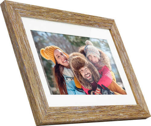 Rent to own Aluratek - 10" WiFi LCD Touchscreen Distressed Wood Digital Photo Frame with 16GB Memory - Wood