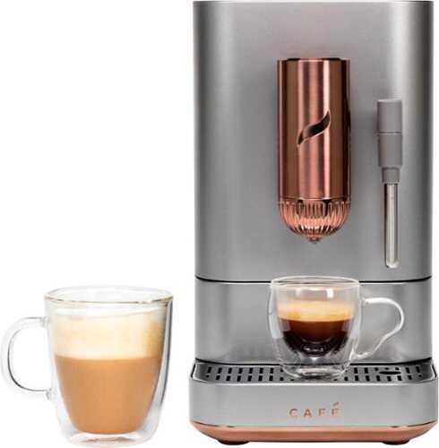 Café - Affetto Espresso Machine with 20 bars of pressure, Milk Frother, and Built-In Wi-Fi - Steel Silver