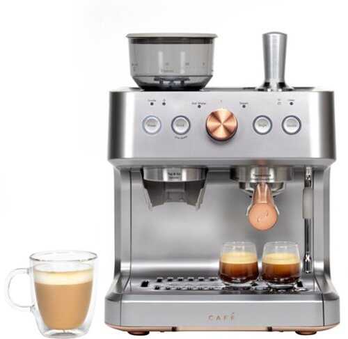 Café - Bellissimo Espresso Machine with 15 bars of pressure, Milk Frother and Built-In Wi-Fi - Steel Silver