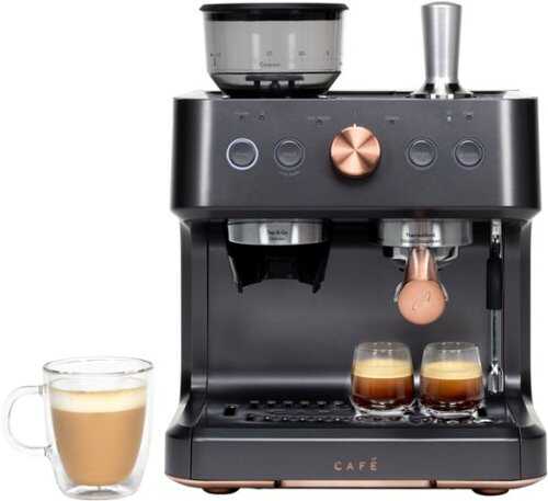 Café - Bellissimo Espresso Machine with 15 bars of pressure, Milk Frother and Built-In Wi-Fi - Matte Black