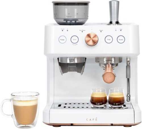 Café - Bellissimo Espresso Machine with 15 bars of pressure, Milk Frother and Built-In Wi-Fi - Matte White