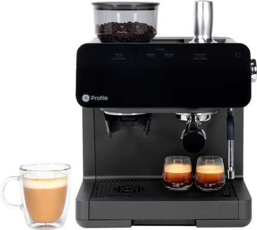 GE Profile - Espresso Machine with 15 bars of pressure, Milk Frother, and Built-In Wi-Fi - Black