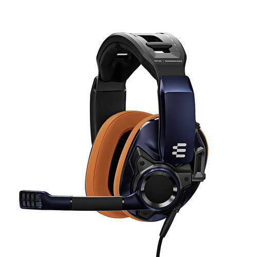 EPOS - GSP 602 Professional Closed Acoustic Gaming Headset with noise cancelling microphone - Blue and Brown