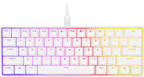 Rent to own CORSAIR - K65 RGB MINI 60% Mechanical Gaming Keyboard, Backlit RGB LED, CHERRY MX SPEED Keyswitches - White